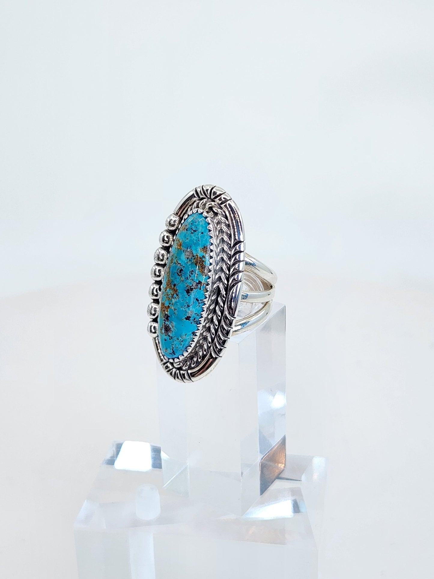 Desert Treasure: Turquoise Ring Set in Sterling Silver