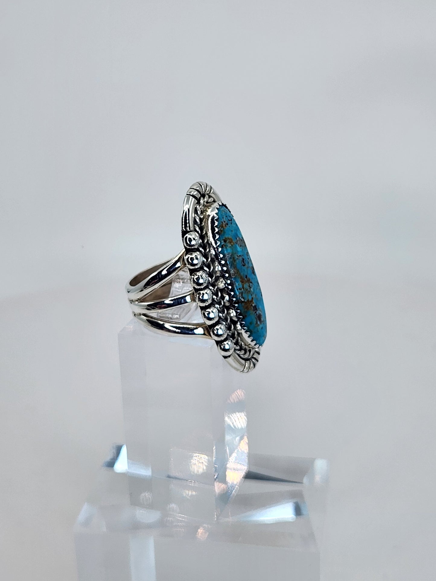 Desert Treasure: Turquoise Ring Set in Sterling Silver