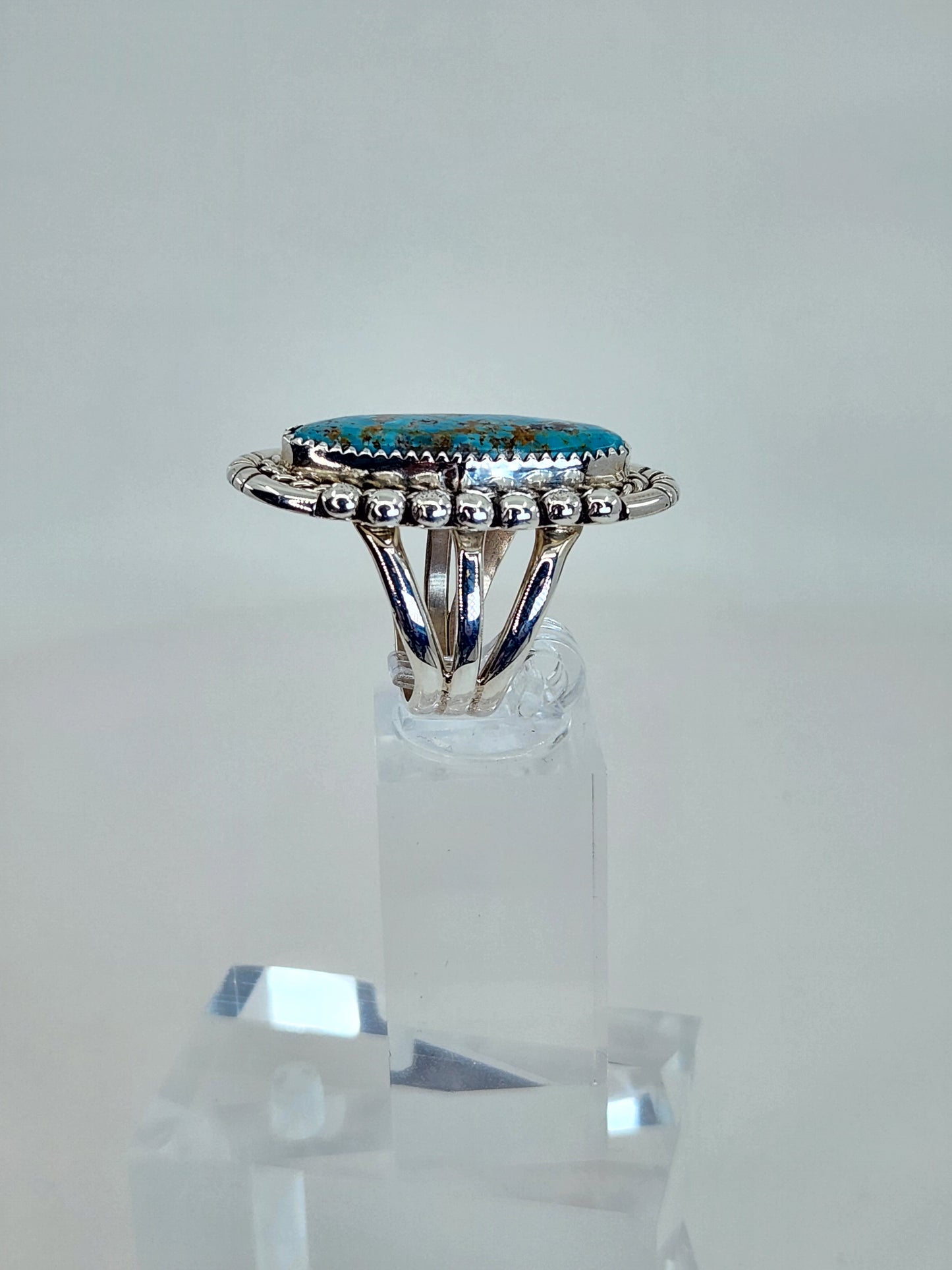 Desert Treasure: Turquoise Ring Set in Sterling Silver