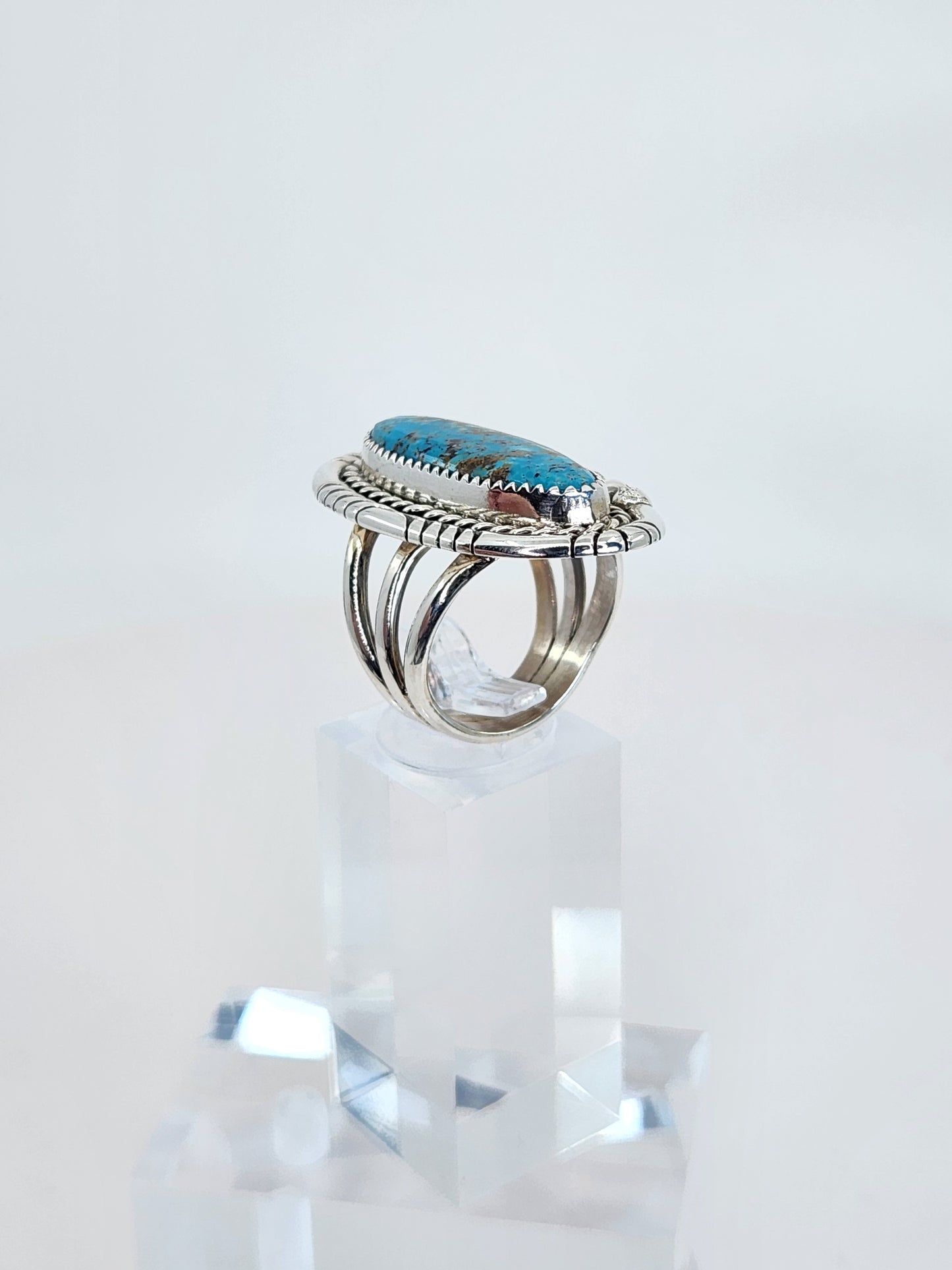 Desert Treasure: Turquoise Ring Set in Sterling Silver