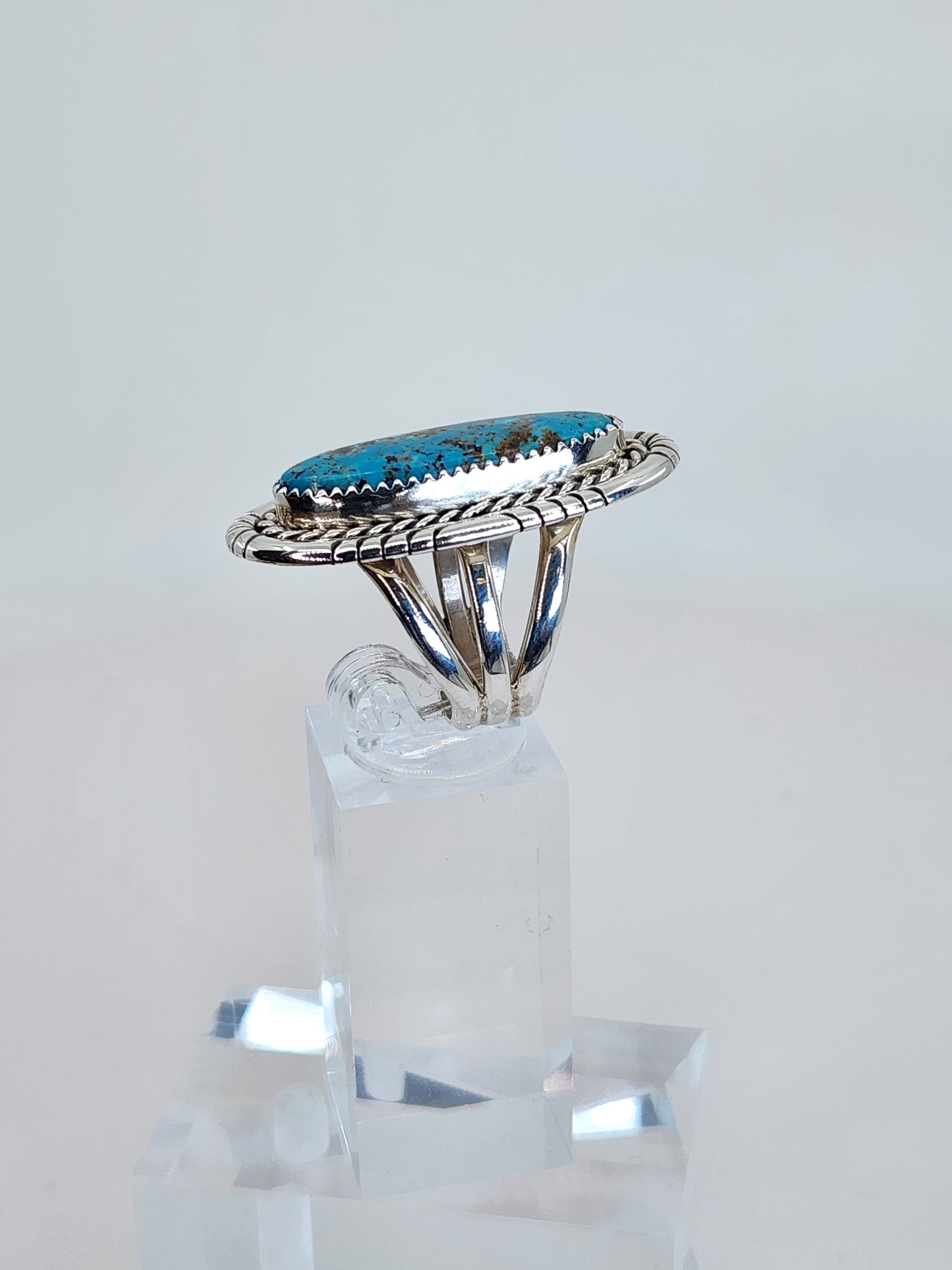 Desert Treasure: Turquoise Ring Set in Sterling Silver