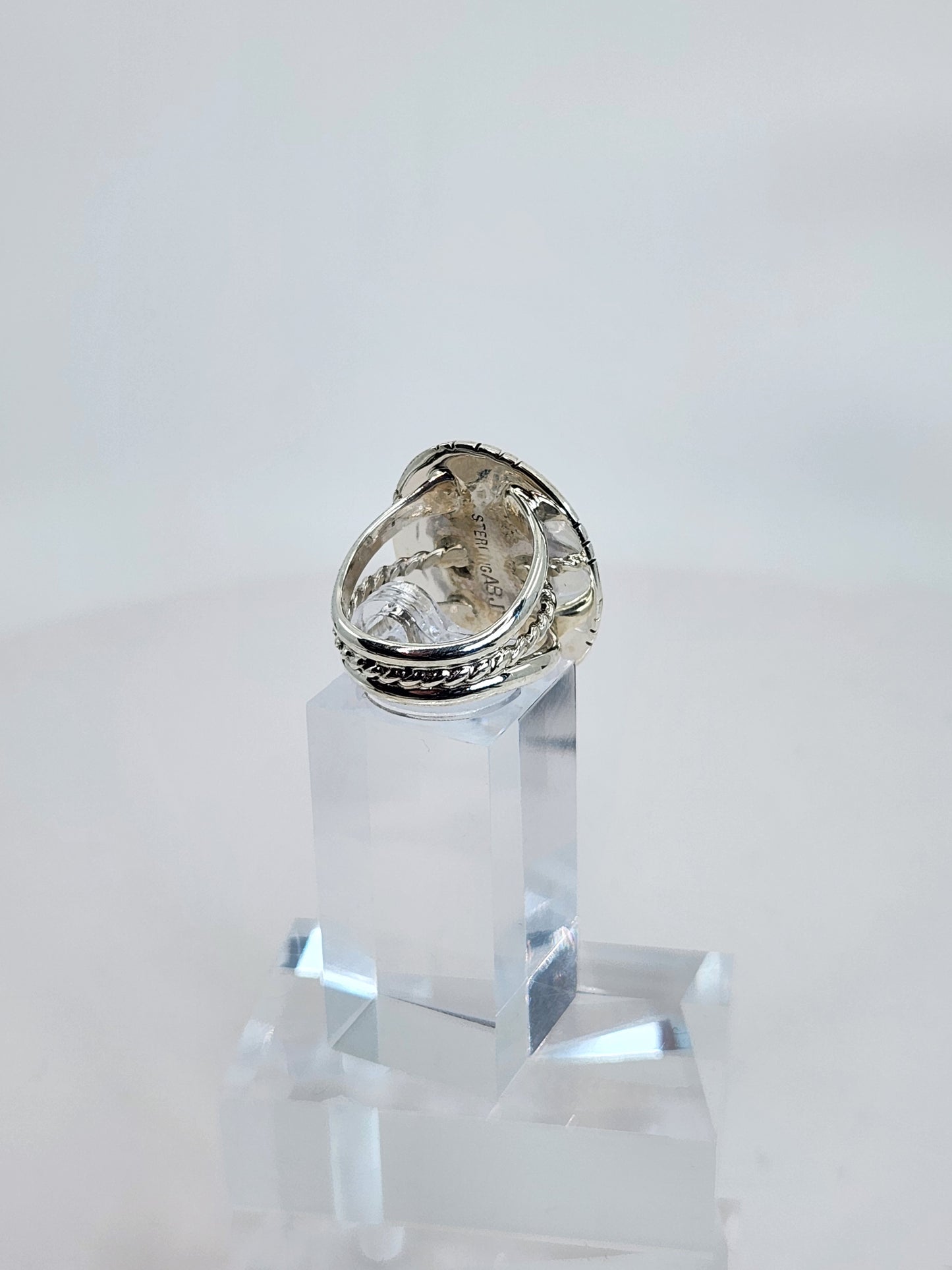 Desert Treasure: White Buffalo Turquoise Ring Set in Sterling Silver