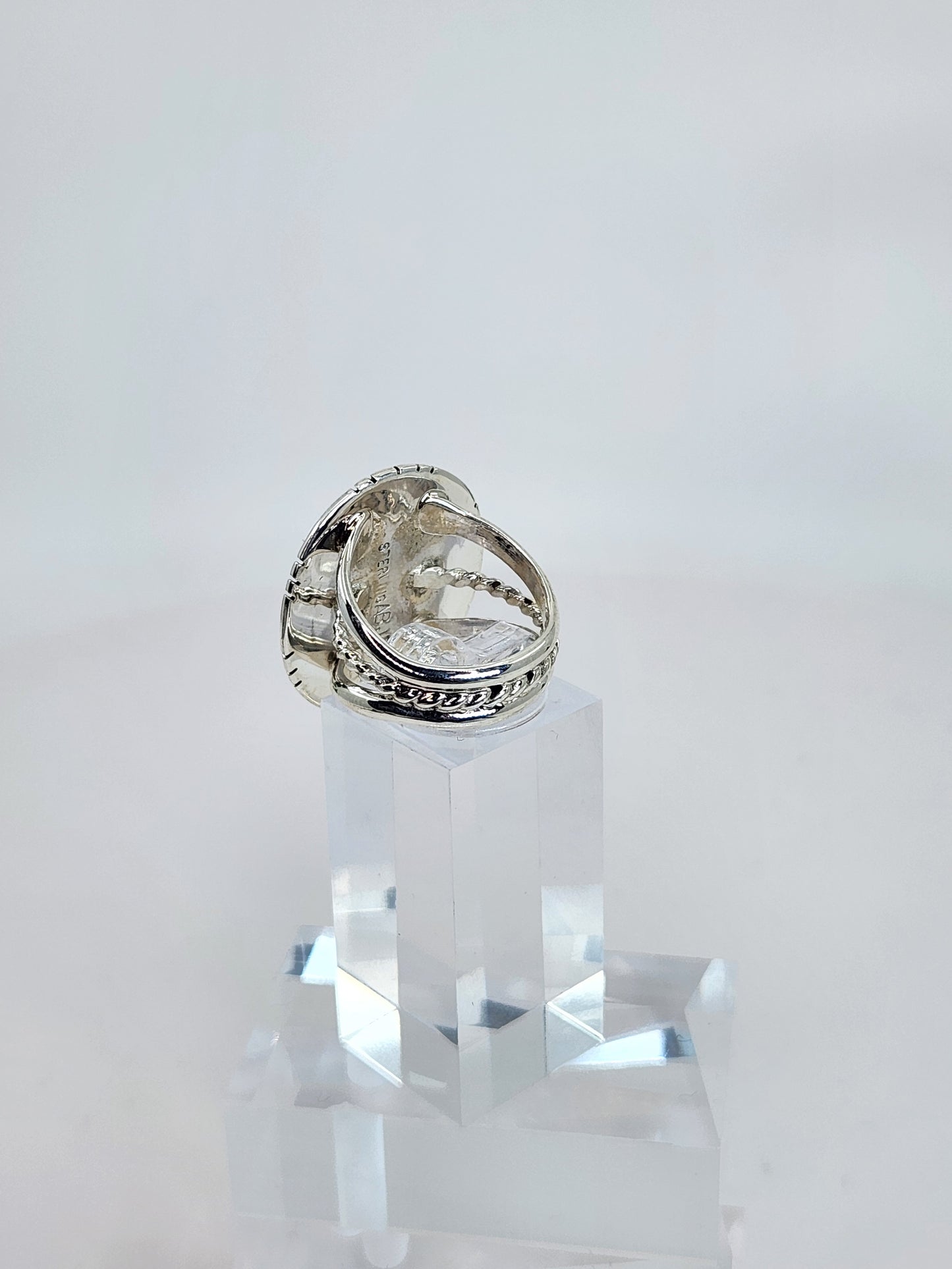 Desert Treasure: White Buffalo Turquoise Ring Set in Sterling Silver