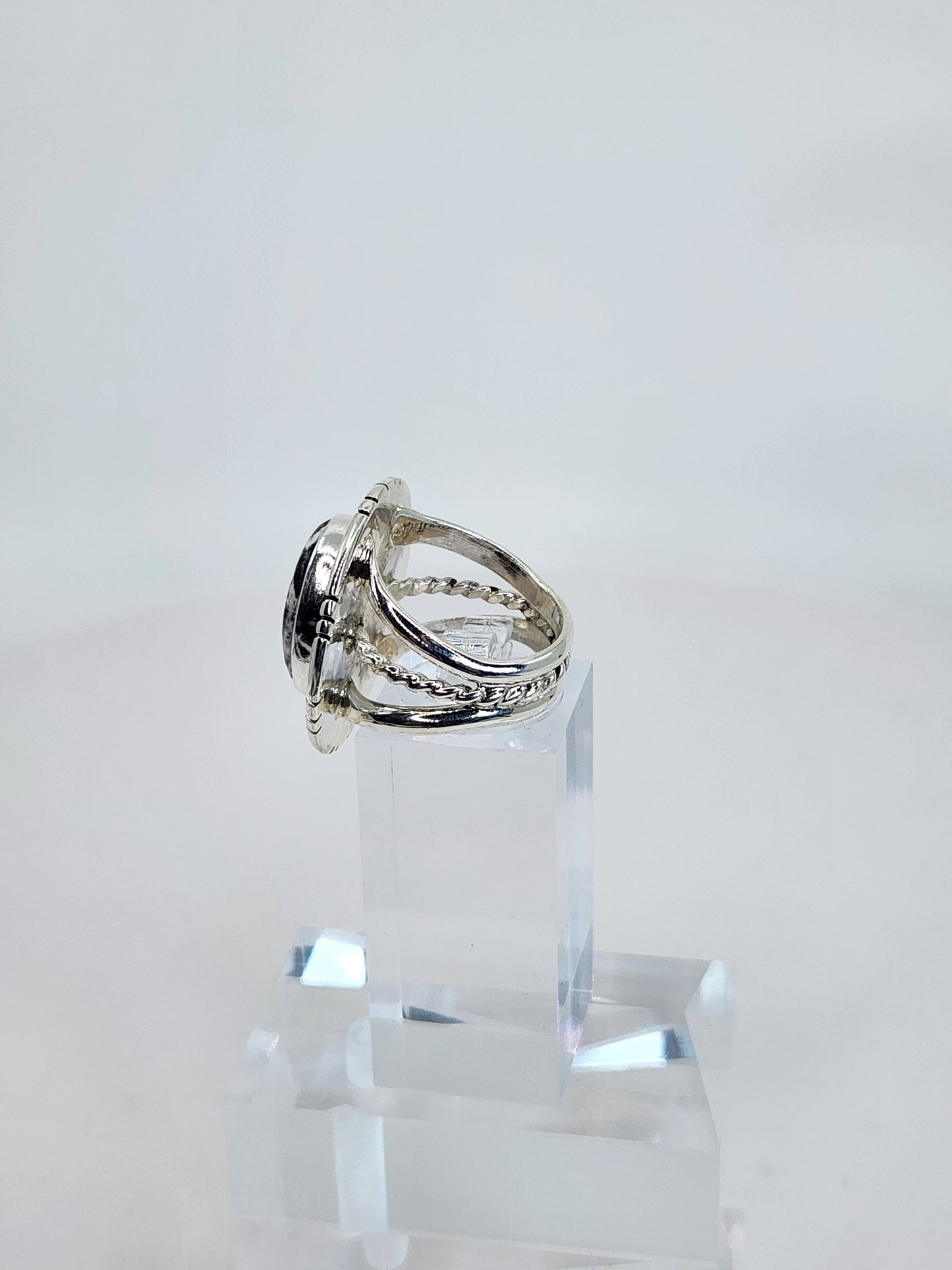 Desert Treasure: White Buffalo Turquoise Ring Set in Sterling Silver