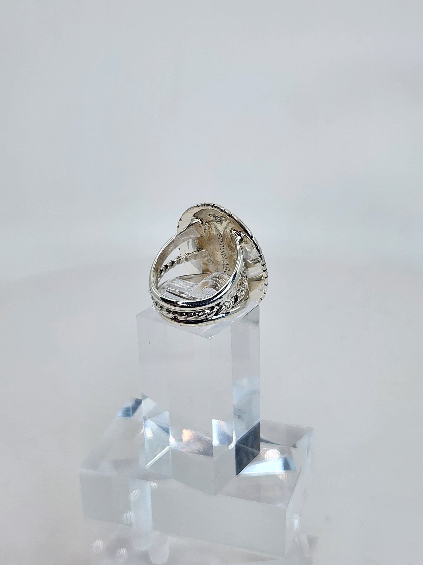 Desert Treasure: White Buffalo Turquoise Ring Set in Sterling Silver