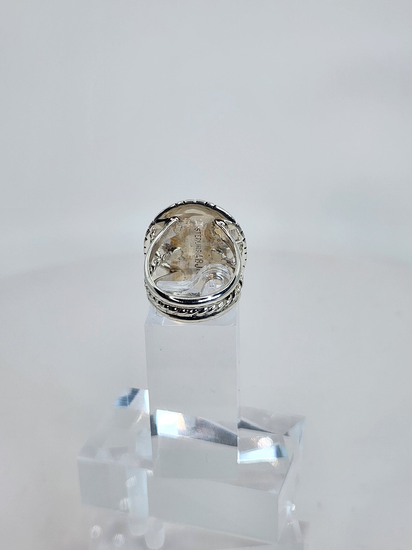 Desert Treasure: White Buffalo Turquoise Ring Set in Sterling Silver