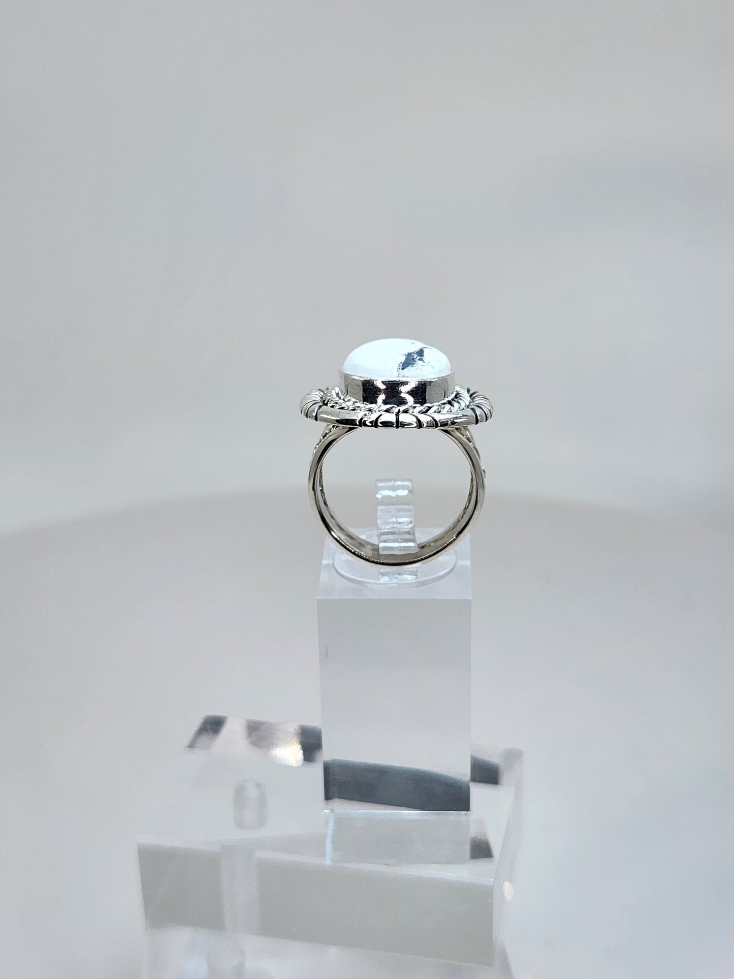 Desert Treasure: White Buffalo Turquoise Ring Set in Sterling Silver