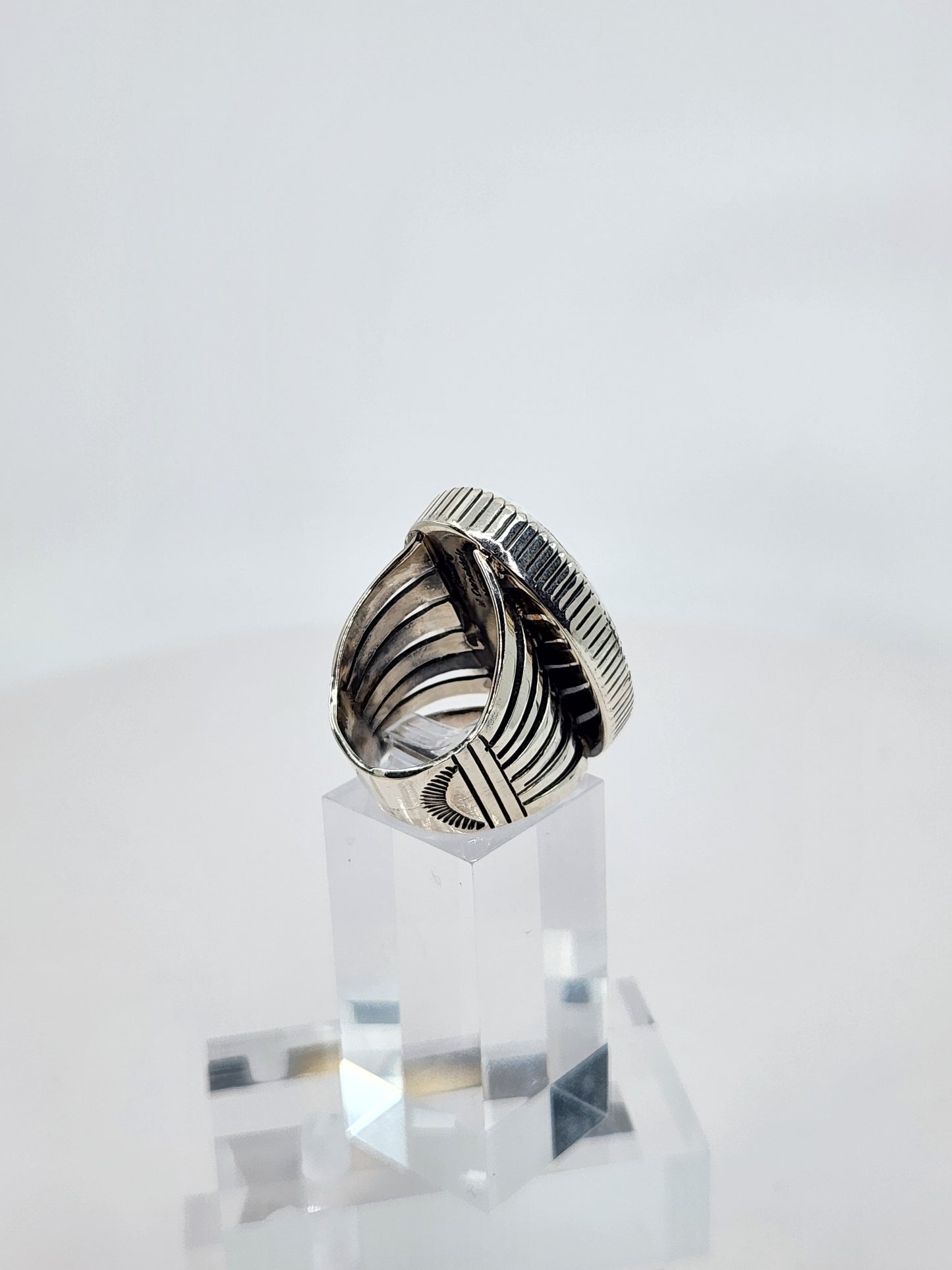 Desert Treasure: White Buffalo Turquoise Ring Set in Sterling Silver