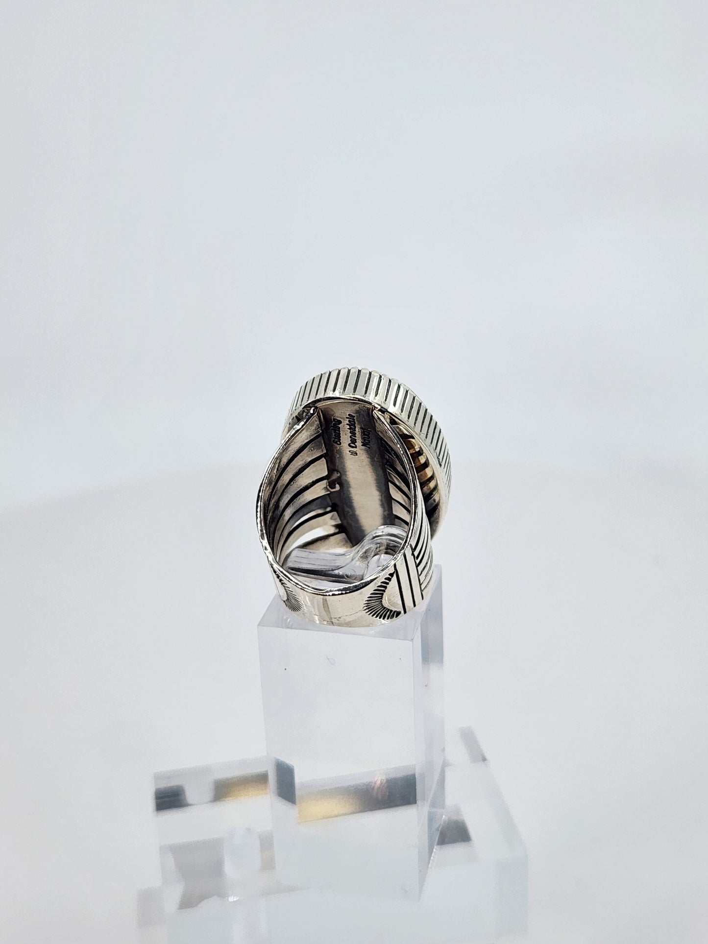 Desert Treasure: White Buffalo Turquoise Ring Set in Sterling Silver