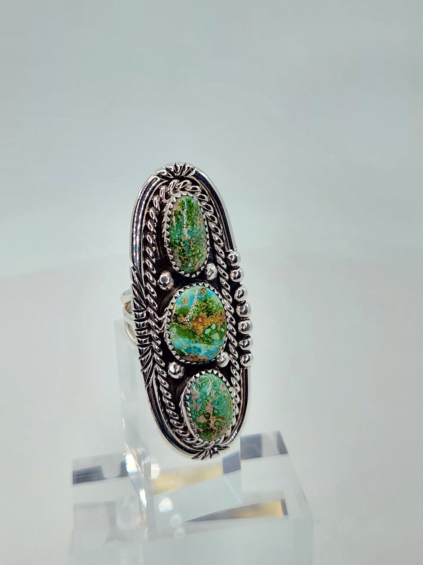 Desert Treasure: Turquoise Ring Set in Sterling Silver