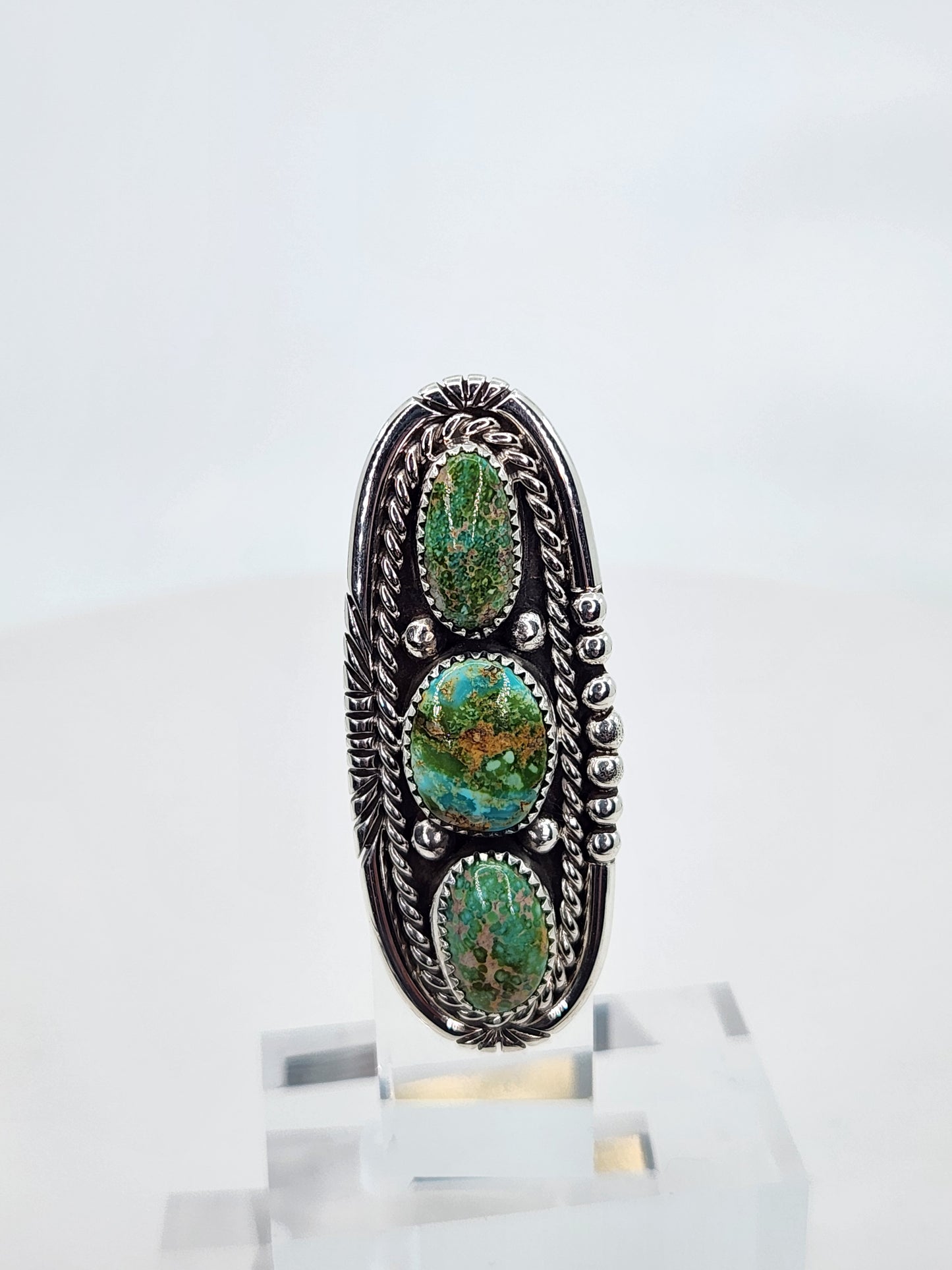 Desert Treasure: Turquoise Ring Set in Sterling Silver