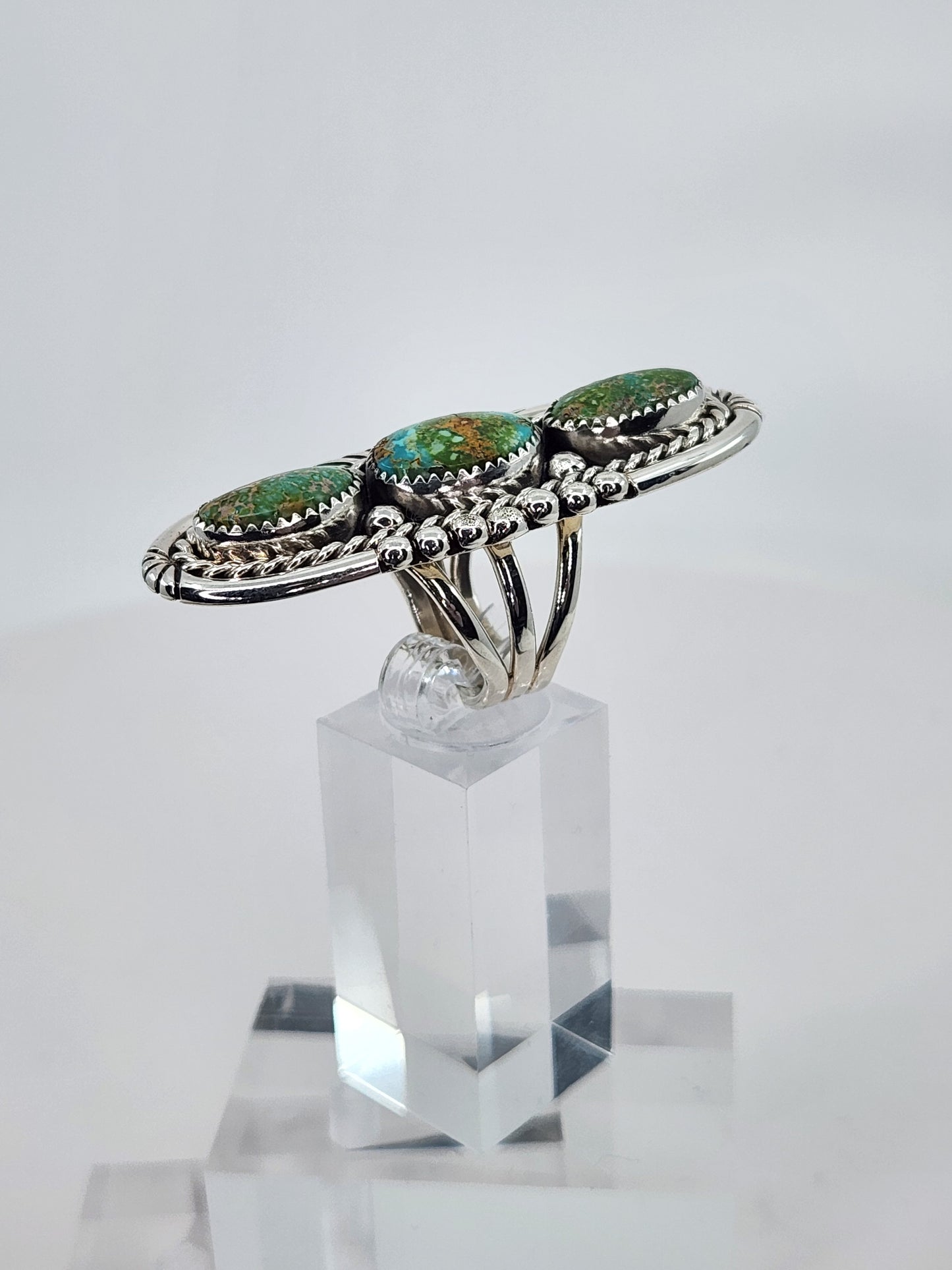 Desert Treasure: Turquoise Ring Set in Sterling Silver