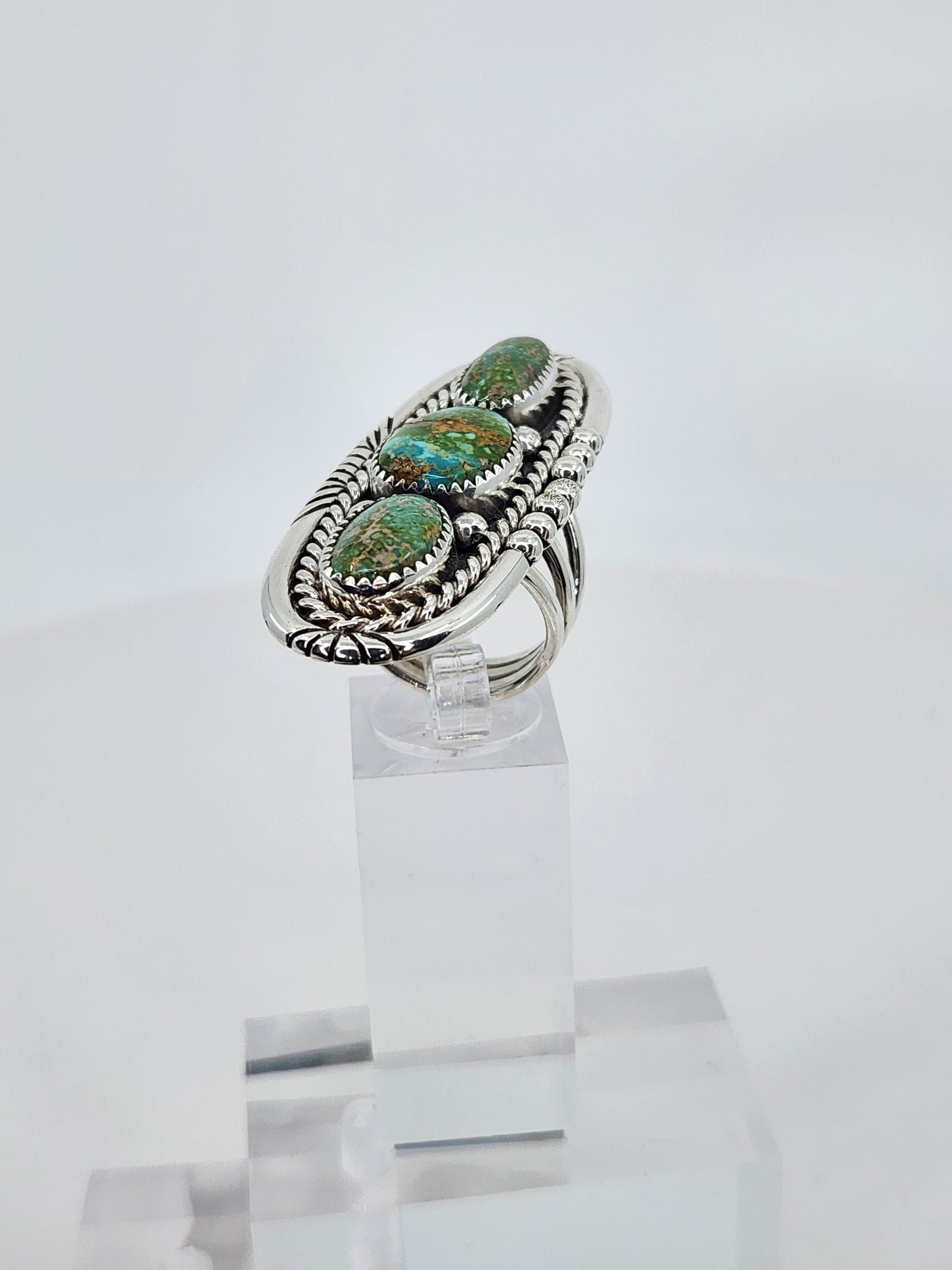 Desert Treasure: Turquoise Ring Set in Sterling Silver