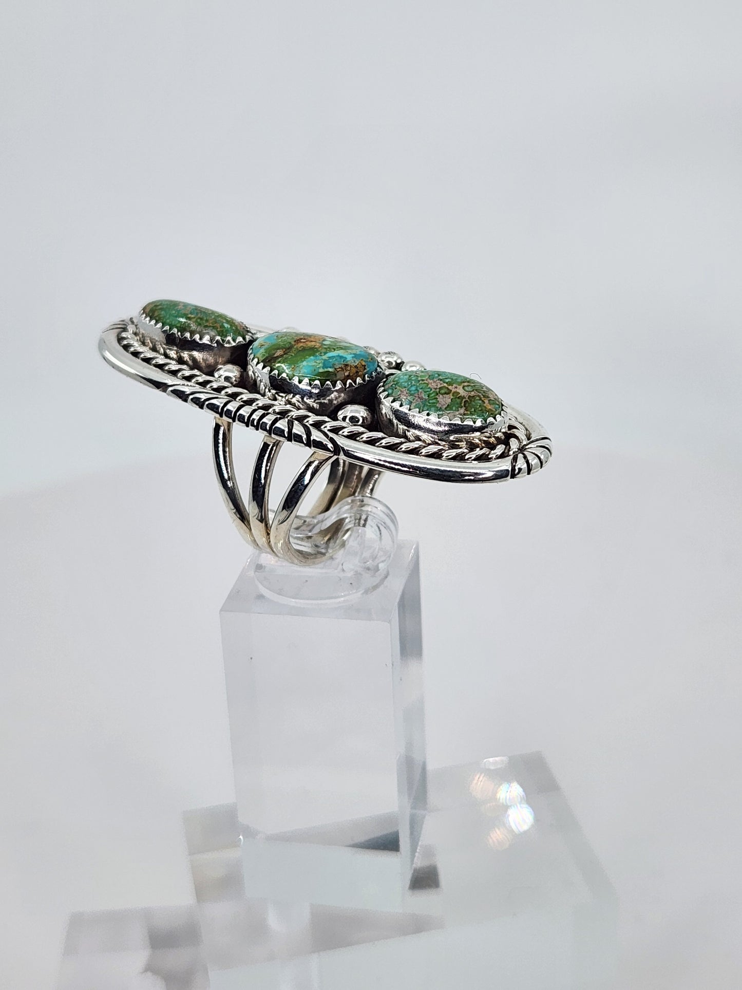 Desert Treasure: Turquoise Ring Set in Sterling Silver