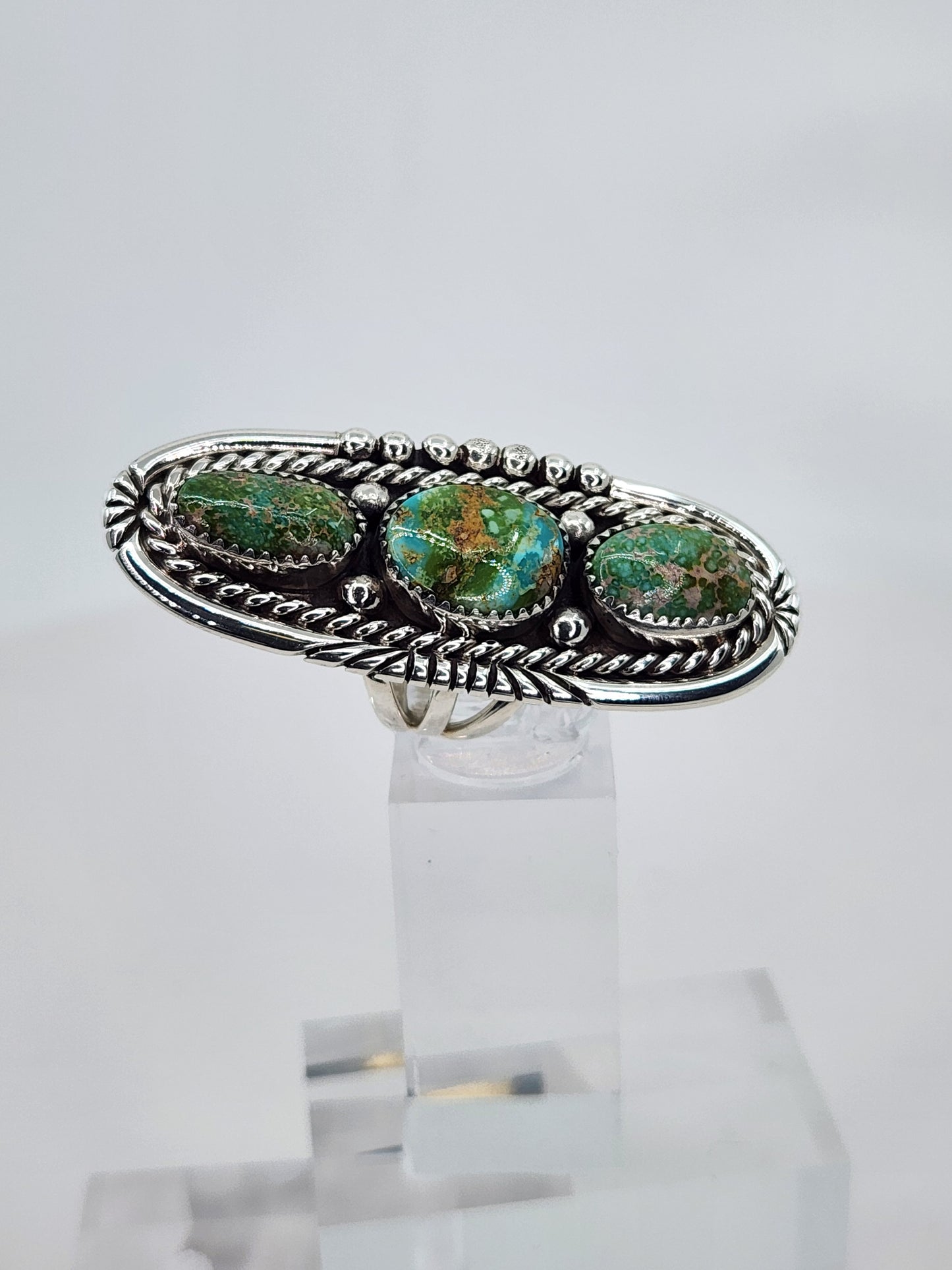 Desert Treasure: Turquoise Ring Set in Sterling Silver