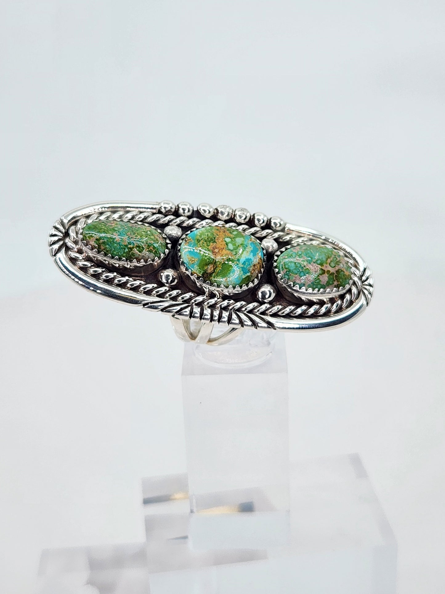 Desert Treasure: Turquoise Ring Set in Sterling Silver