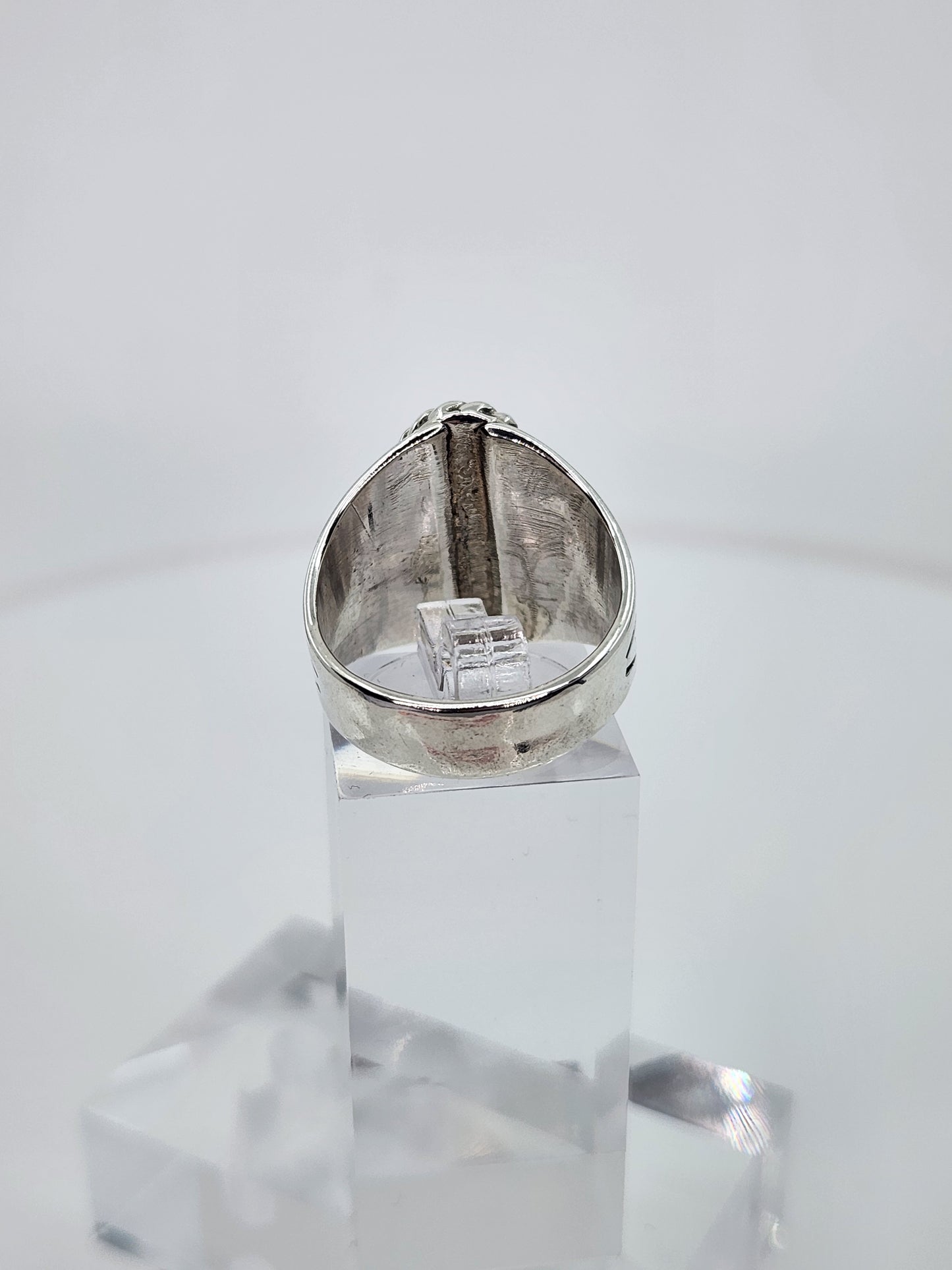 Desert Treasure: Red Coral Ring , set in Sterling Silver