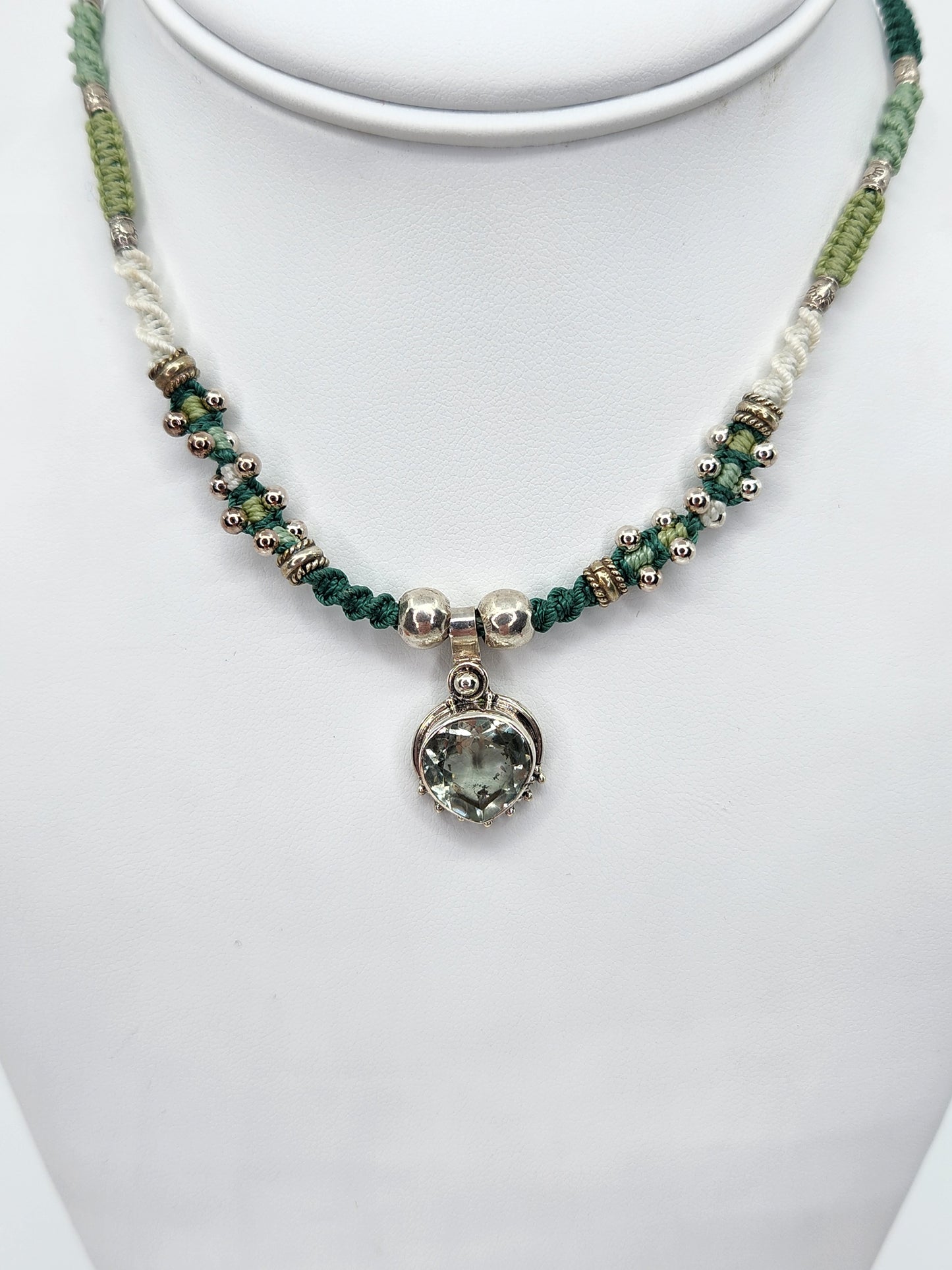 Isha Elafi - Green Amethyst Knotwork Necklace