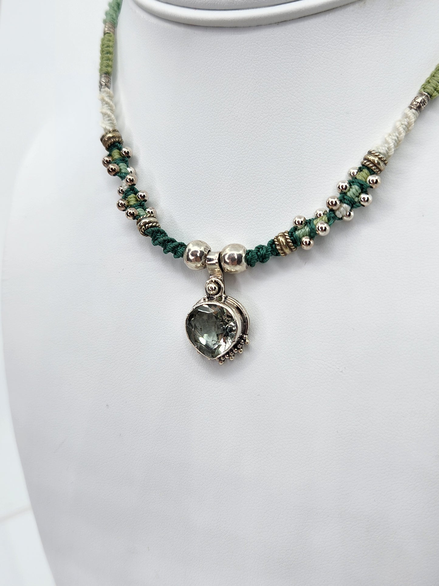 Isha Elafi - Green Amethyst Knotwork Necklace