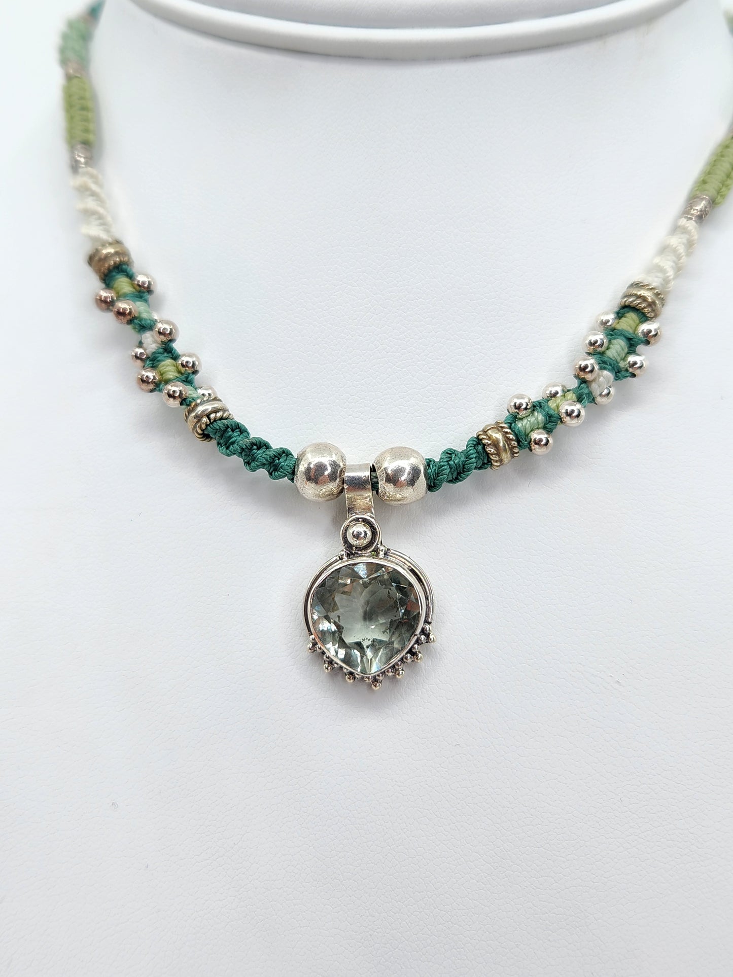 Isha Elafi - Green Amethyst Knotwork Necklace
