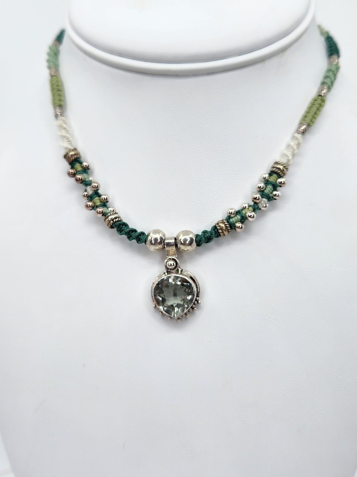 Isha Elafi - Green Amethyst Knotwork Necklace