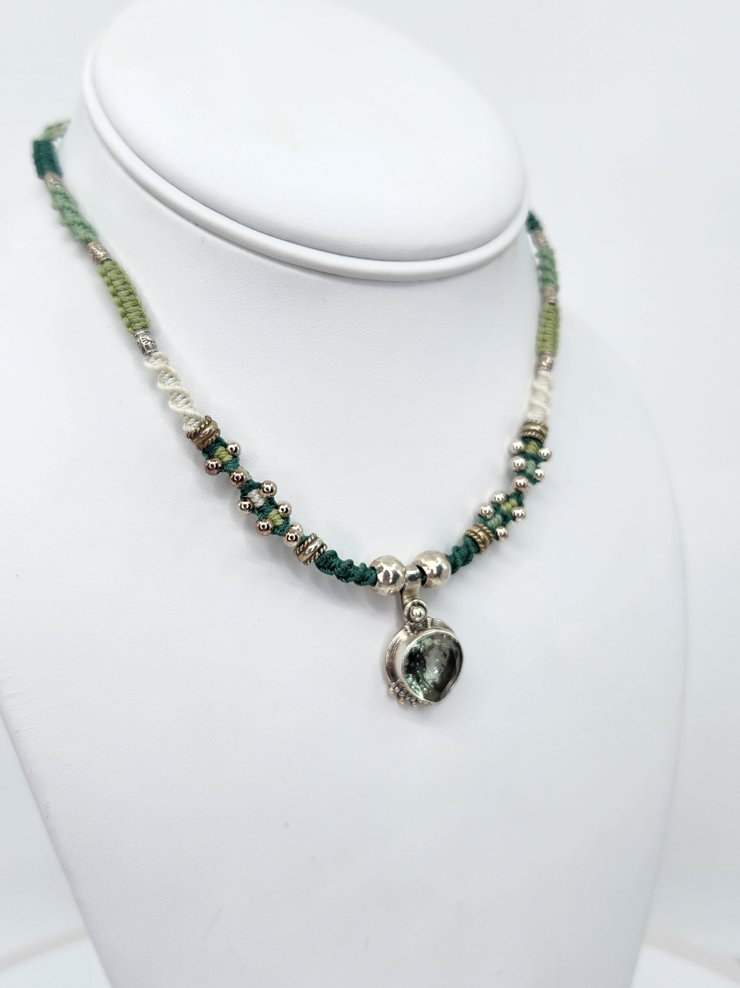 Isha Elafi - Green Amethyst Knotwork Necklace