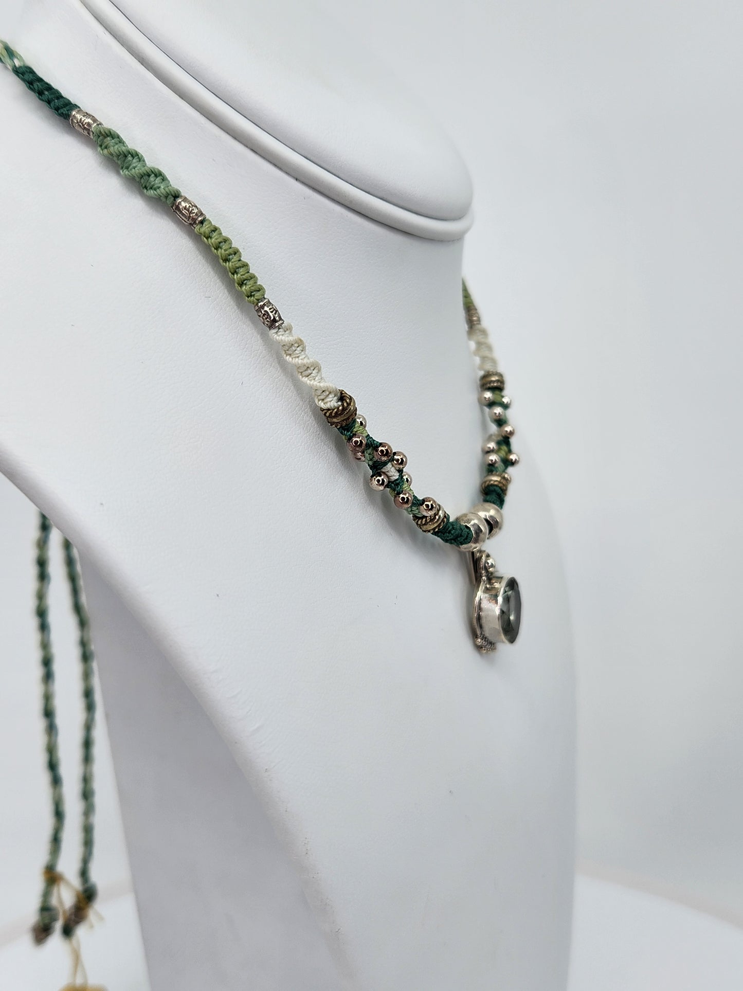 Isha Elafi - Green Amethyst Knotwork Necklace