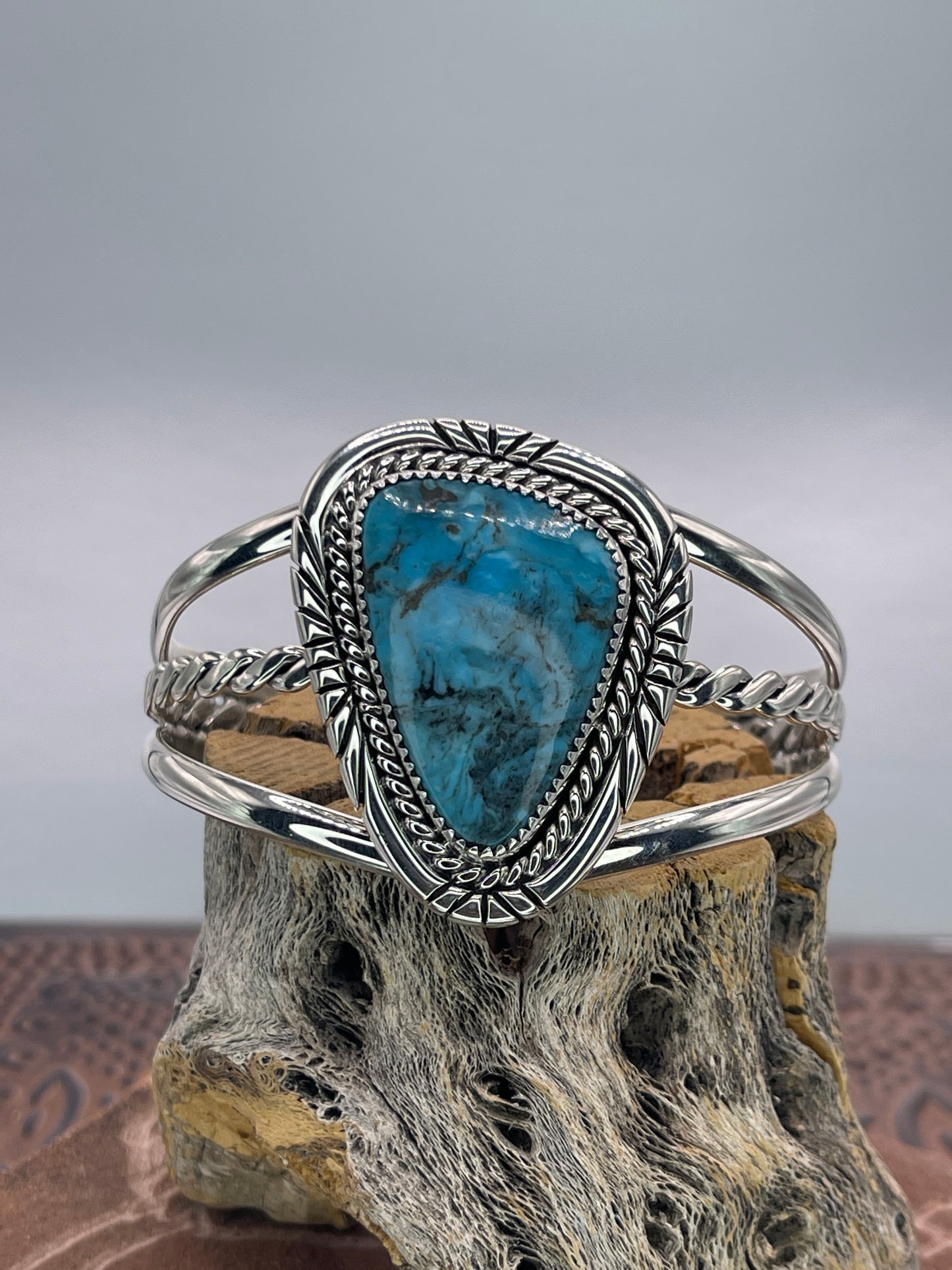 Desert Treasure: Kingman Turquoise Cuff Bracelet