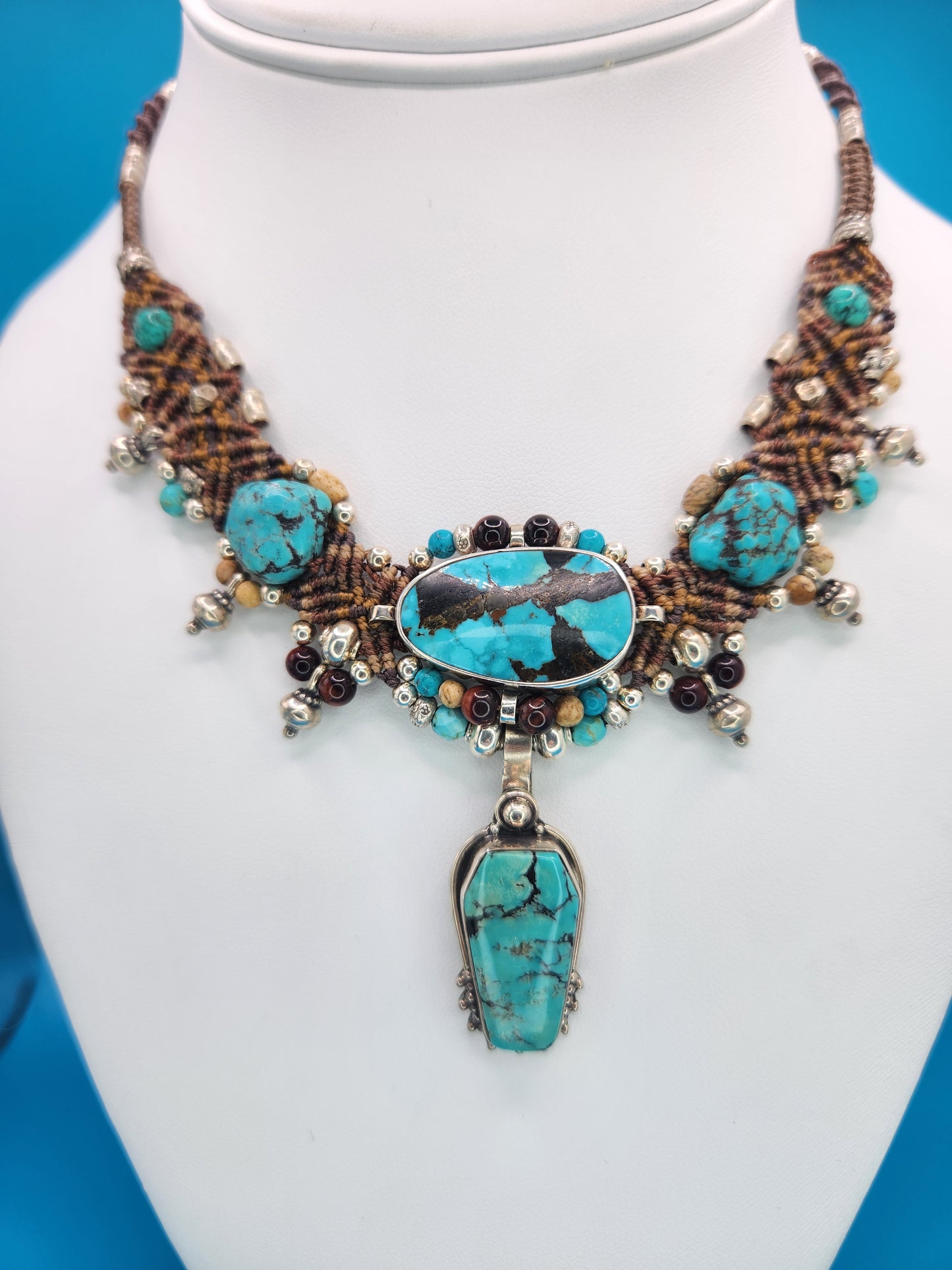 Isha Elafi - Turquoise Brown Necklace