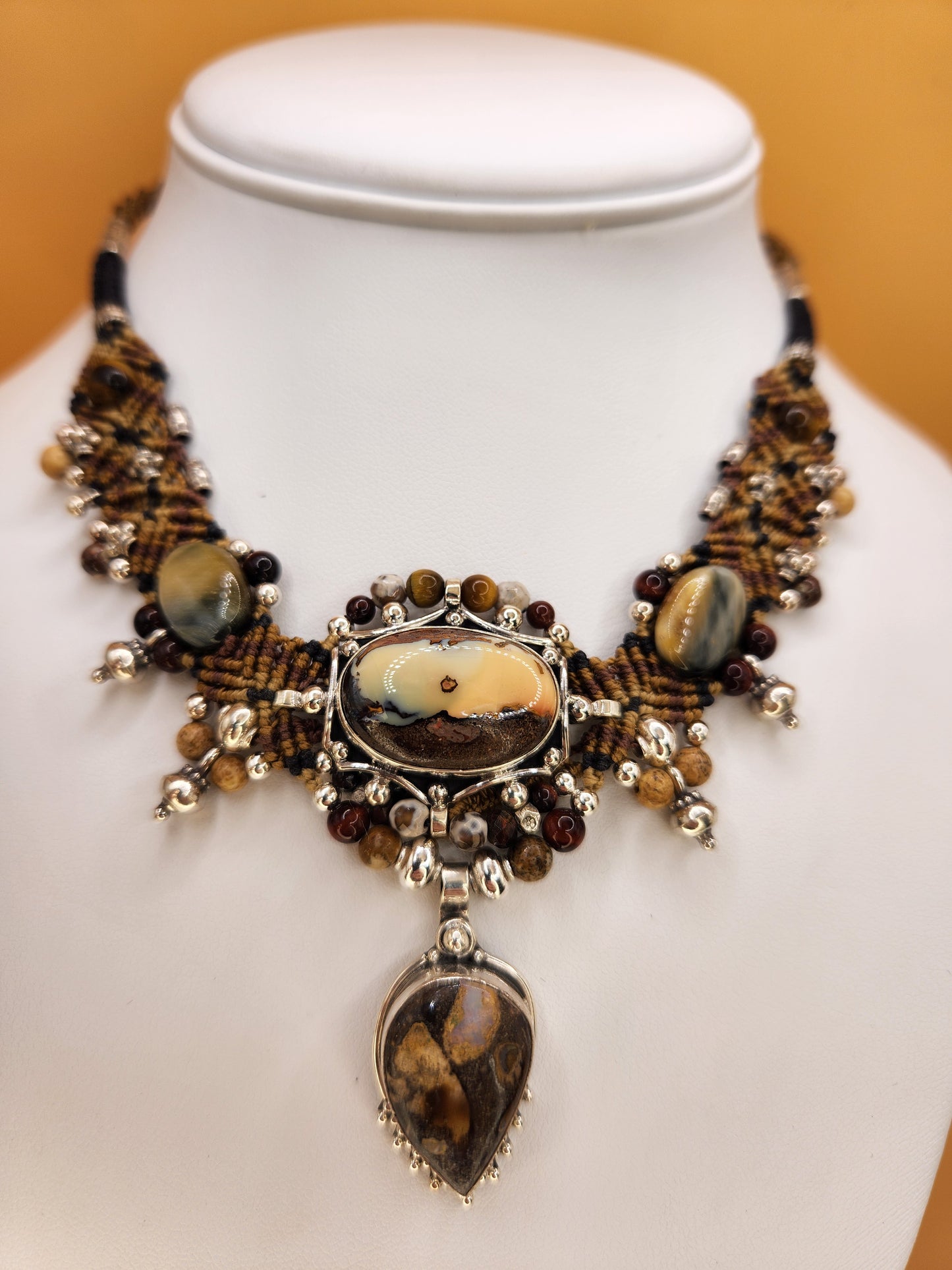 Isha Elafi - Bolder Opal and Picture Jasper Necklace