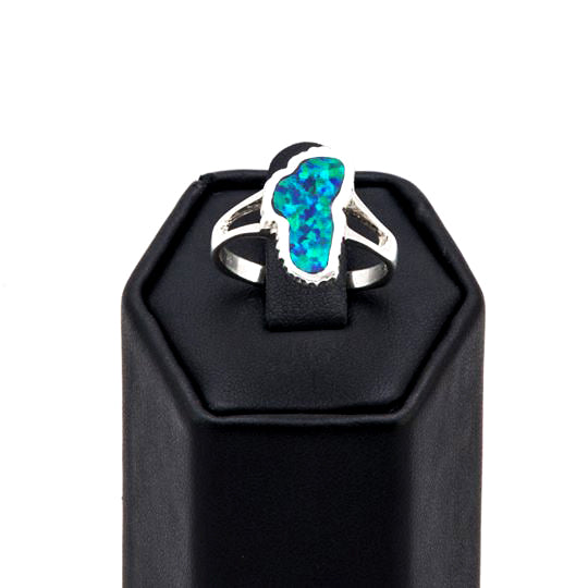 Lake Tahoe Small Opal Ring