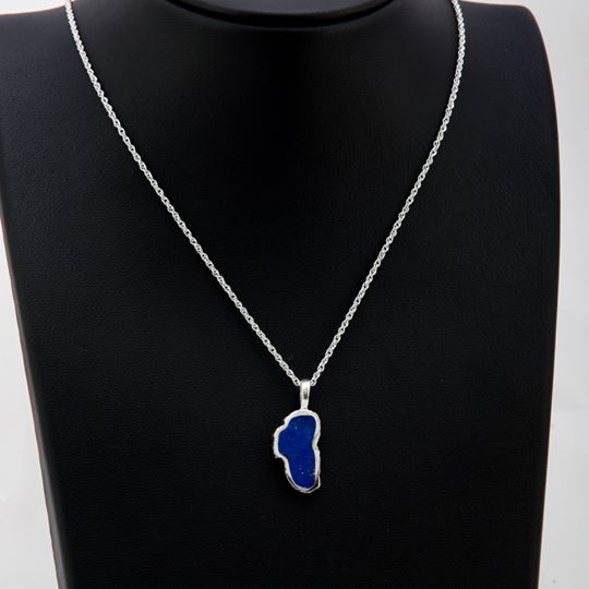 Lake Tahoe Medium Lapis Pendant Necklace