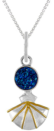 925 SS & 22K GOLD VERMEIL PENDANT DRUZPK
