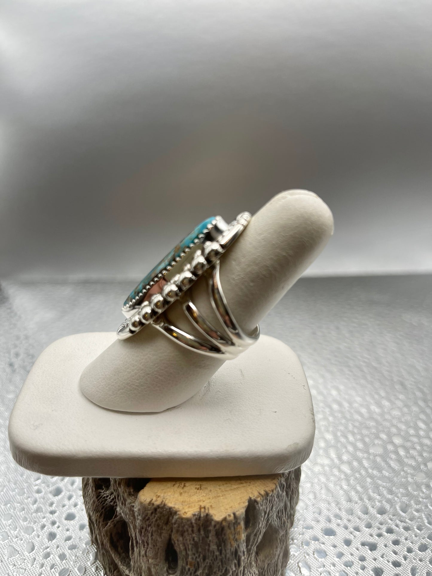 Desert Treasure: Turquoise Ring Set in Sterling Silver