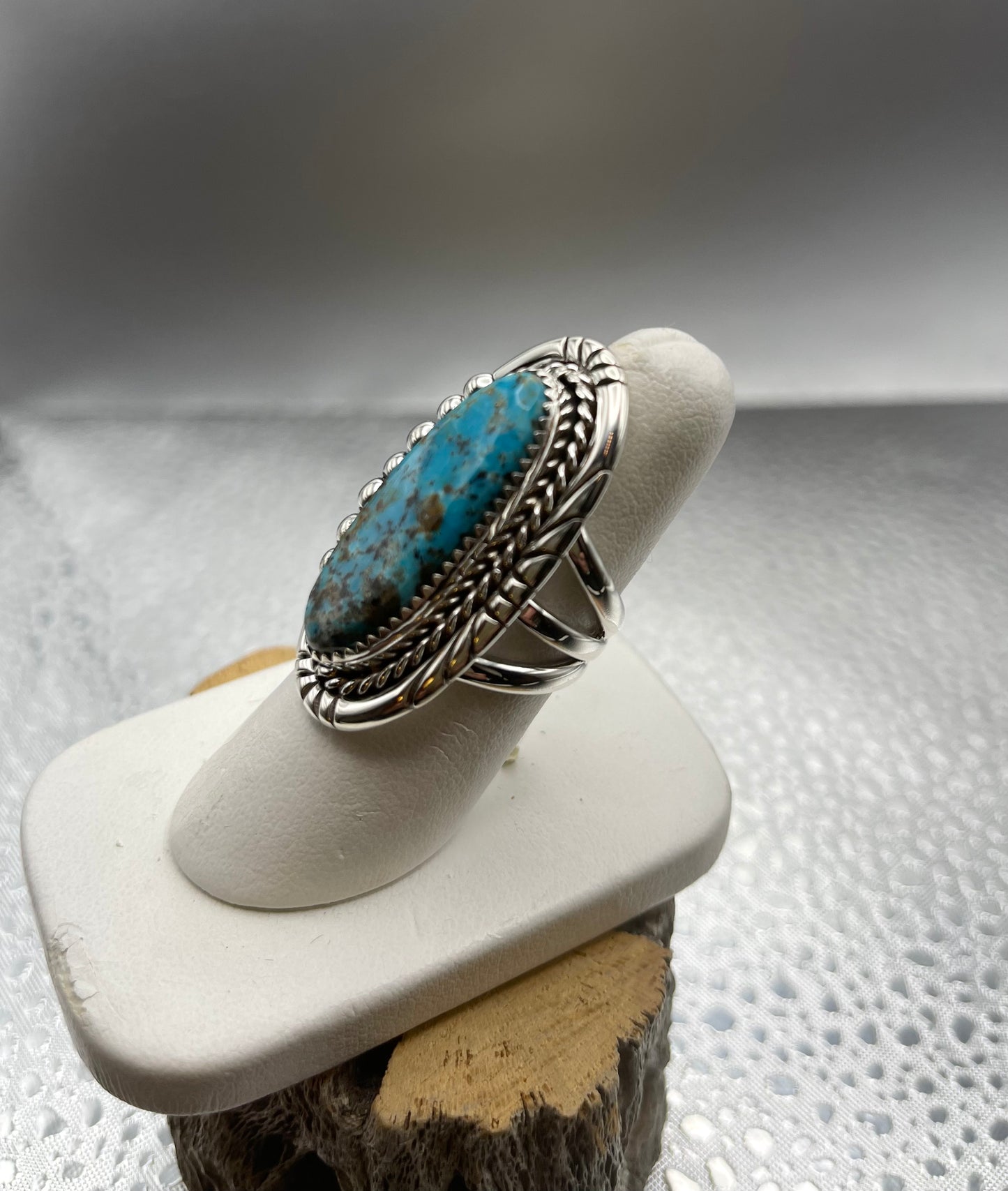 Desert Treasure: Oval Turquoise Pendant set in Sterling Silver