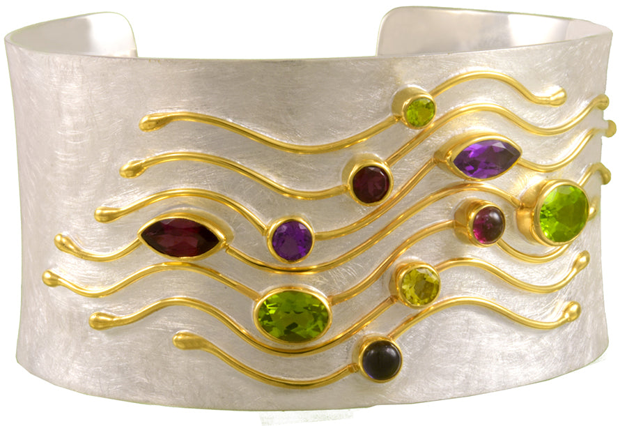 Michou Cascade Waterdance Rivulets - Sterling Silver and 22K Gold Vermeil Bracelet
