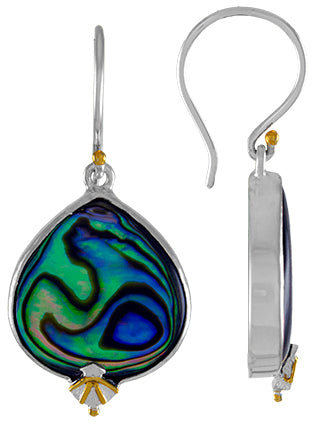 Paua cluster earring