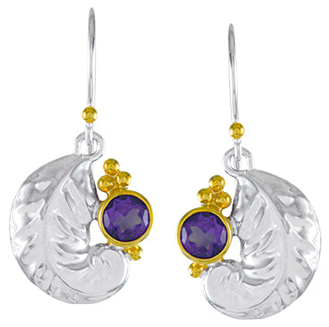 Sterling Silver Earring with African Amethyst