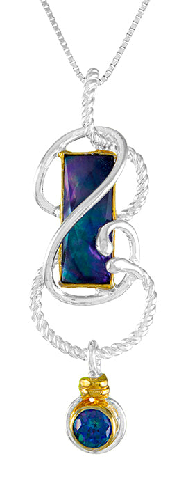 Sterling Silver Pendant with Trendy Solo Topaz