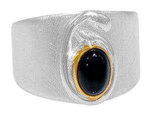 Sterling Silver Ring with Onyx