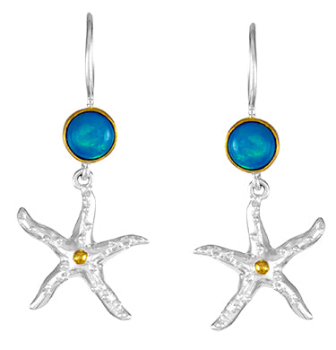 Sterling Silver and 22K Gold Vermeil Earring