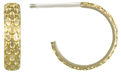 Sterling Silver and 22K Gold Vermeil Earring