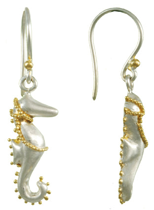 Sterling Silver and 22K Gold Vermeil Earring