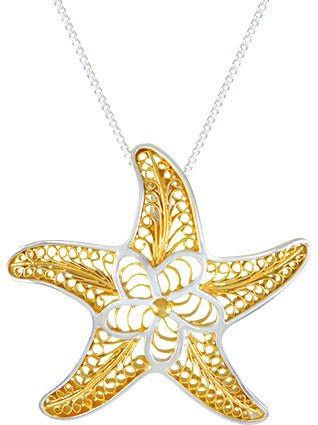 Sterling Silver and 22K Gold Vermeil Pendant