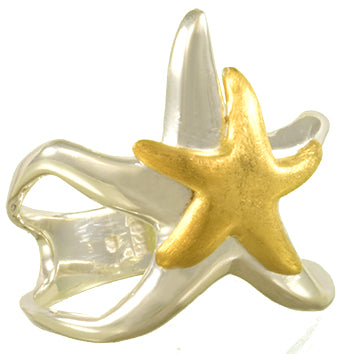 Sterling Silver and 22K Gold Vermeil Ring