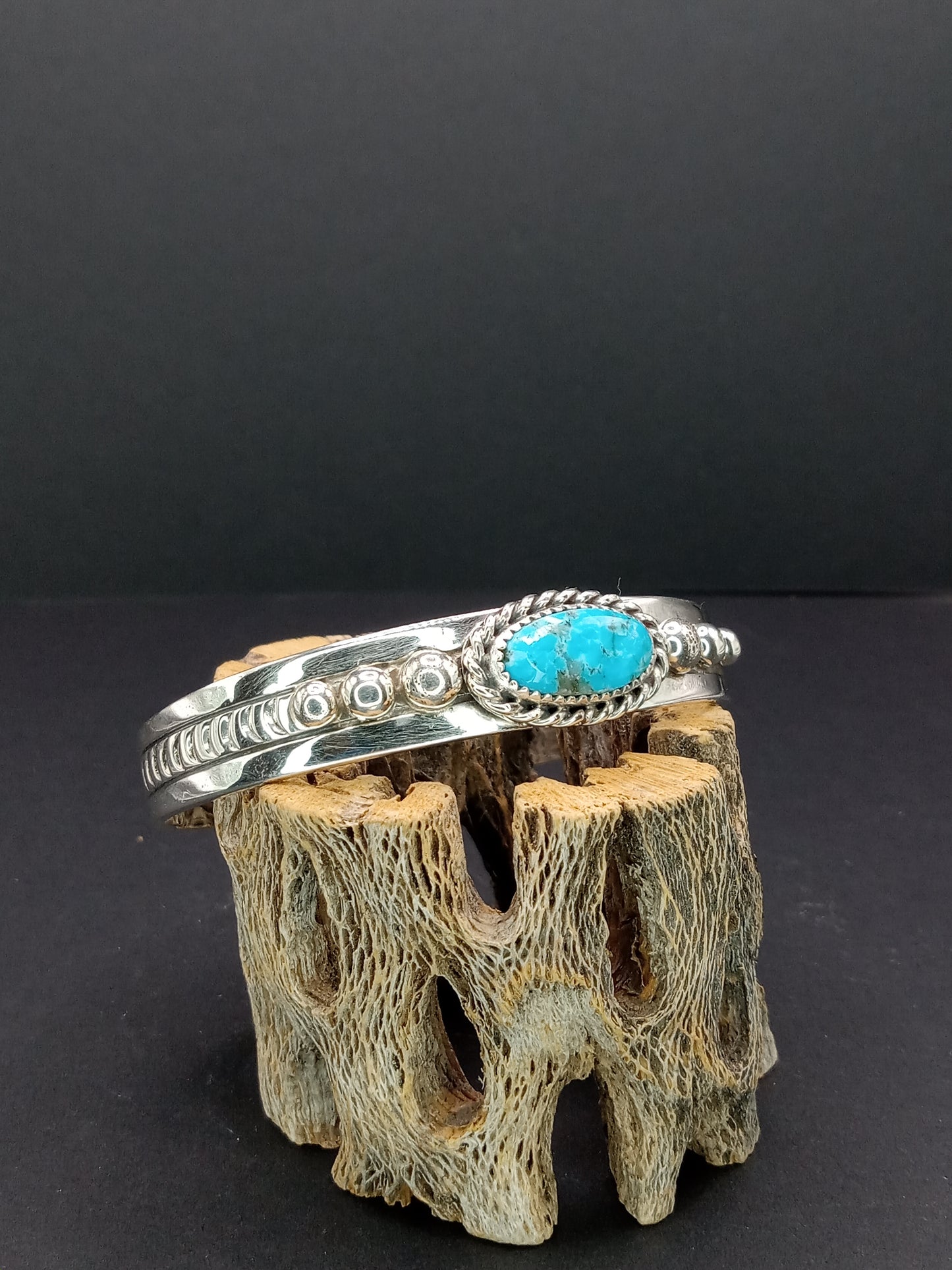 Desert Treasure: Kingman Turquoise Cuff Bracelet