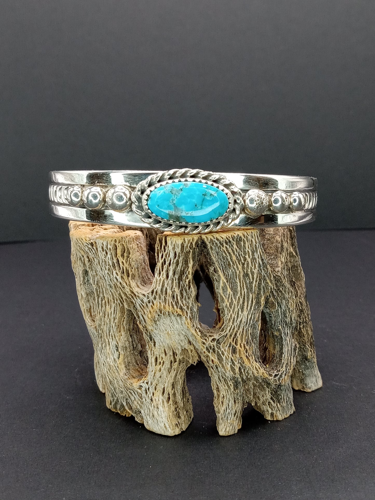 Desert Treasure: Kingman Turquoise Cuff Bracelet