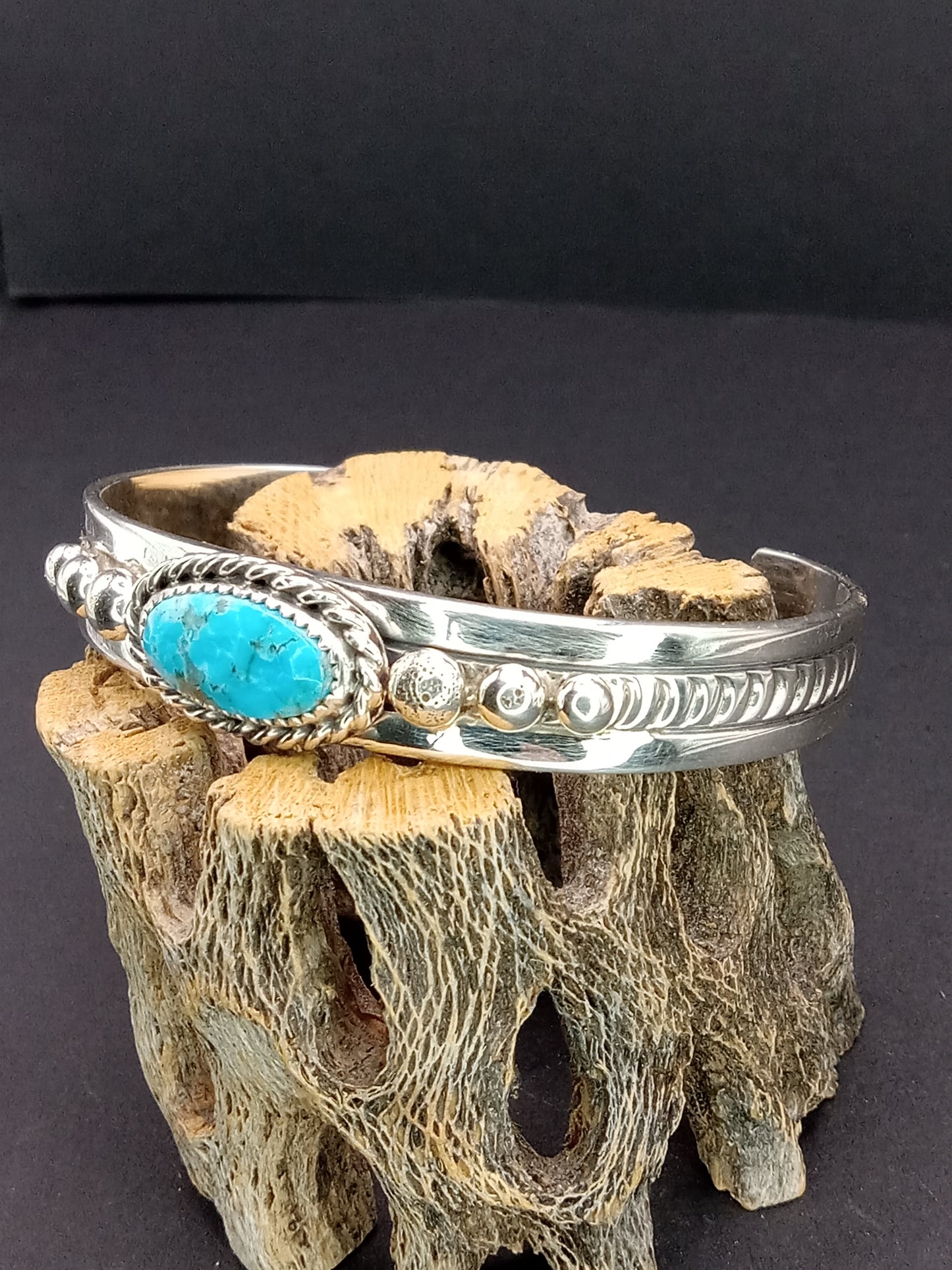 Desert Treasure: Kingman Turquoise Cuff Bracelet