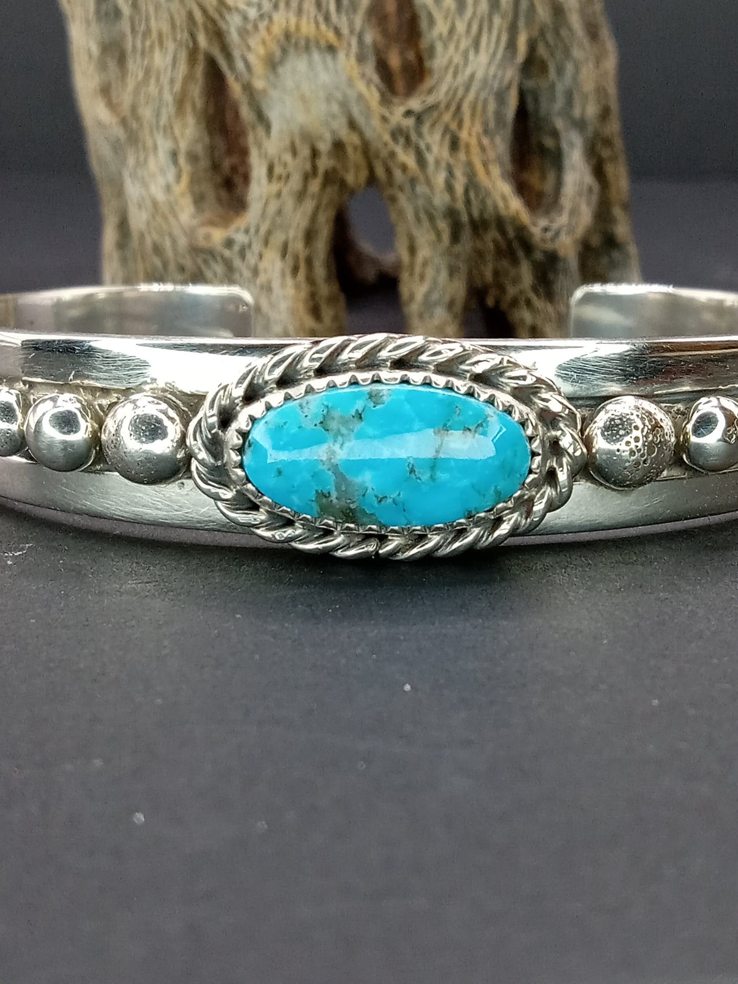 Desert Treasure: Kingman Turquoise Cuff Bracelet