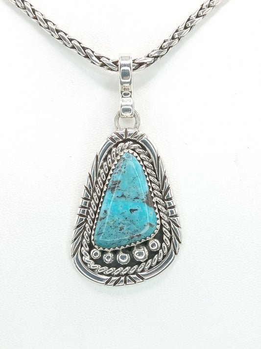 Desert Treasure:  Turquoise Pendent, set in Sterling Silver